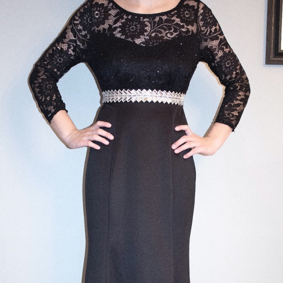 Black Floor Length Gown - Picture 1 of 4